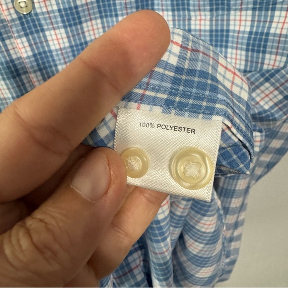 Peter Millar plaid long sleeve button down large - Picture 5 of 7